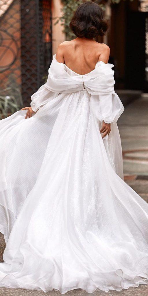 princess wedding dresses simple a line off the shoulder pollardi