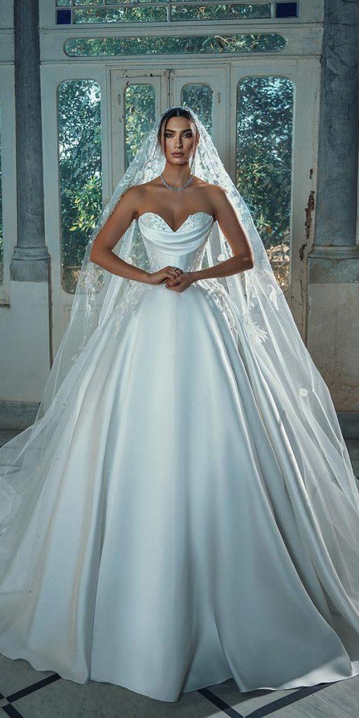 ball gown wedding dresses simple sweetheart strapless neckline saidmhamadofficial