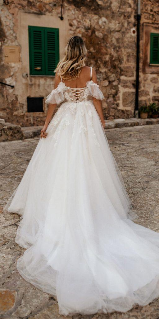 ball gown wedding dresses with spaghetti straps milla nova