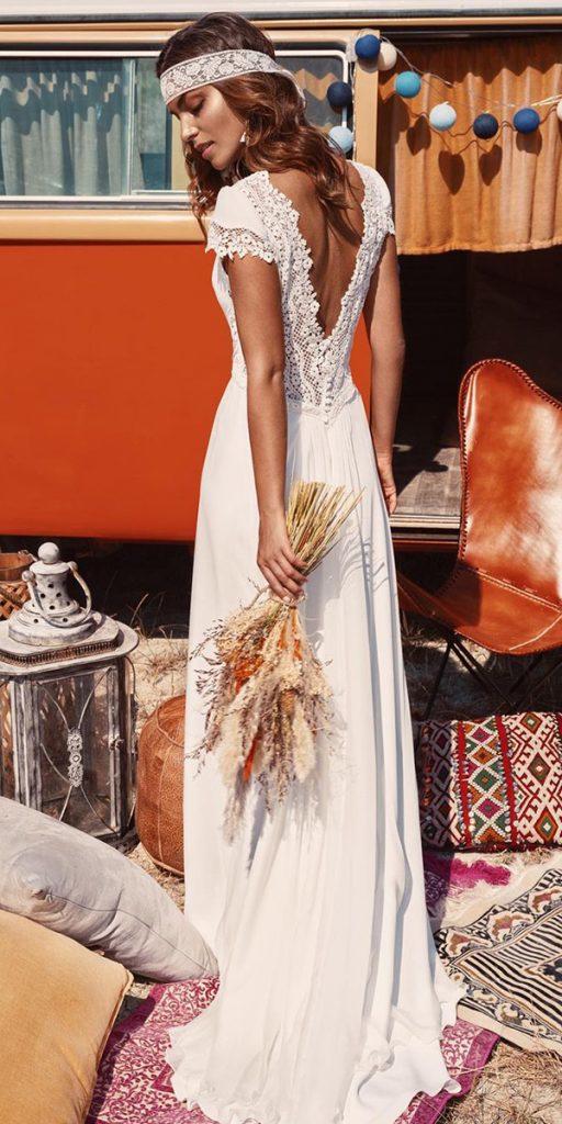 barnyard wedding dresses lace top with cap sleeves fabienne alagama