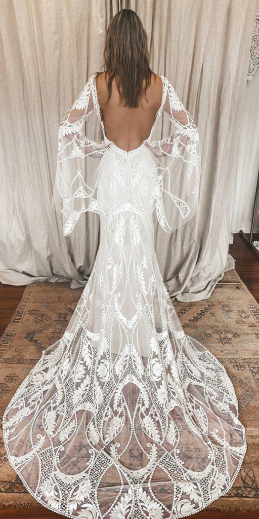 barnyard wedding dresses with long sleeves lace ruedeseine