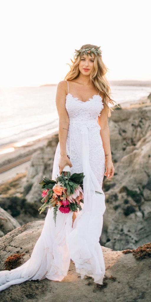 destination wedding dresses with spaghetti straps lace beach lulus
