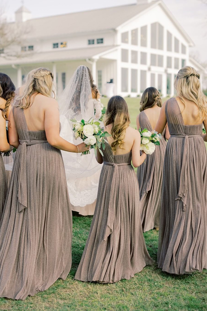 grey 'bridesmaid dresses long mismatched rustic watters