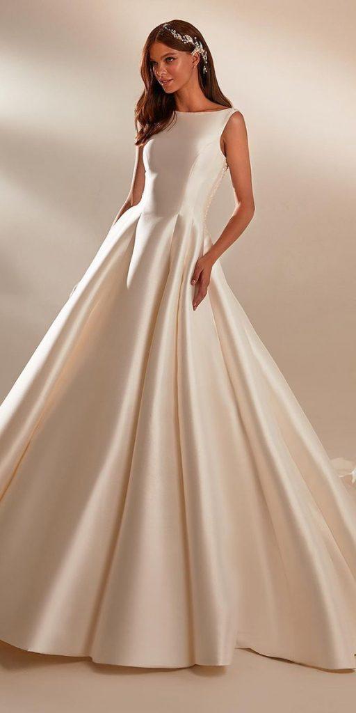 modest wedding dresses princess sleveless simple milla nova