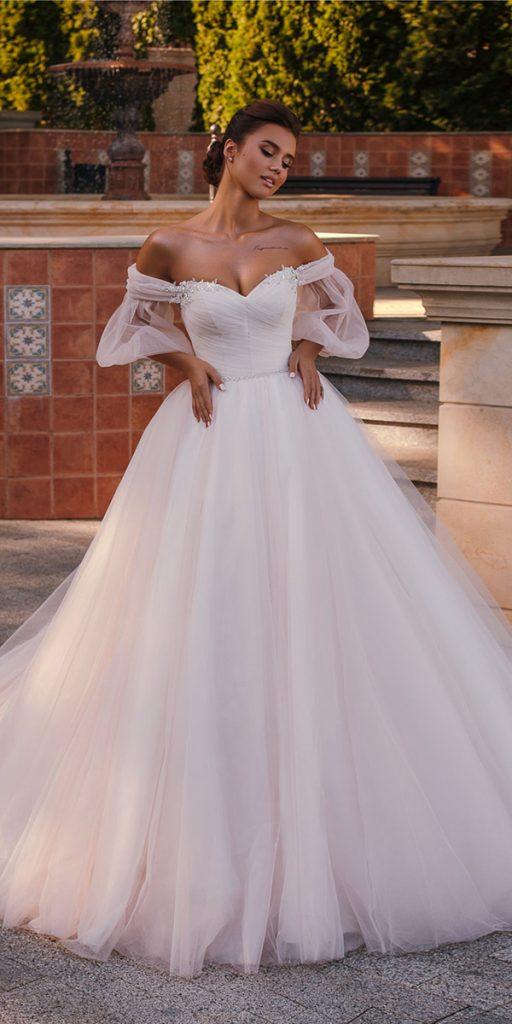 romantic bridal gowns simple off the shoulder ball gown anna_sposa