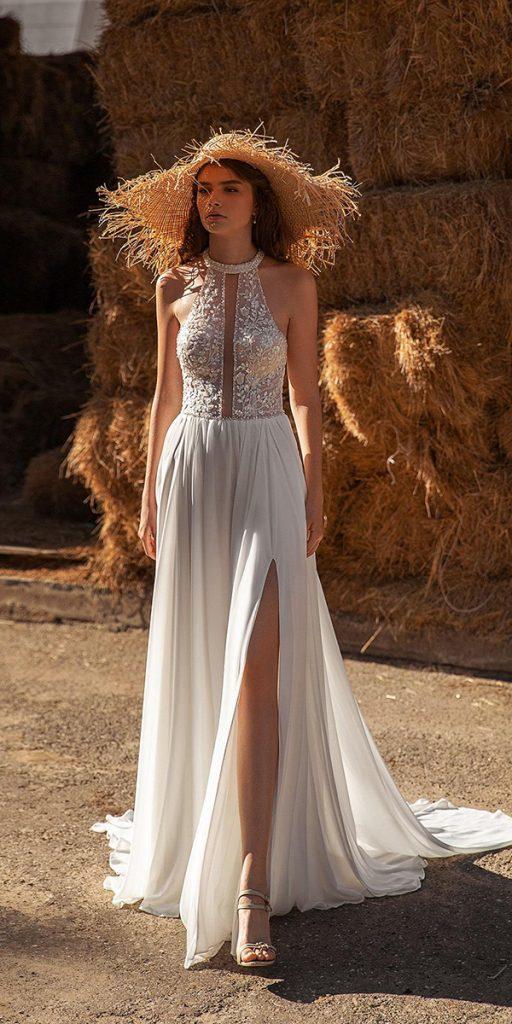 rustic wedding dresses a line barn style ariabride