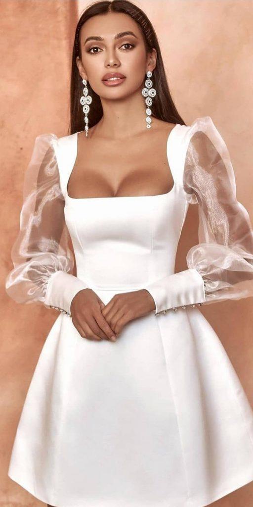 short wedding dresses simple with sleeves osfashion ru