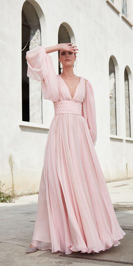 Pale pink dresses store for wedding guest