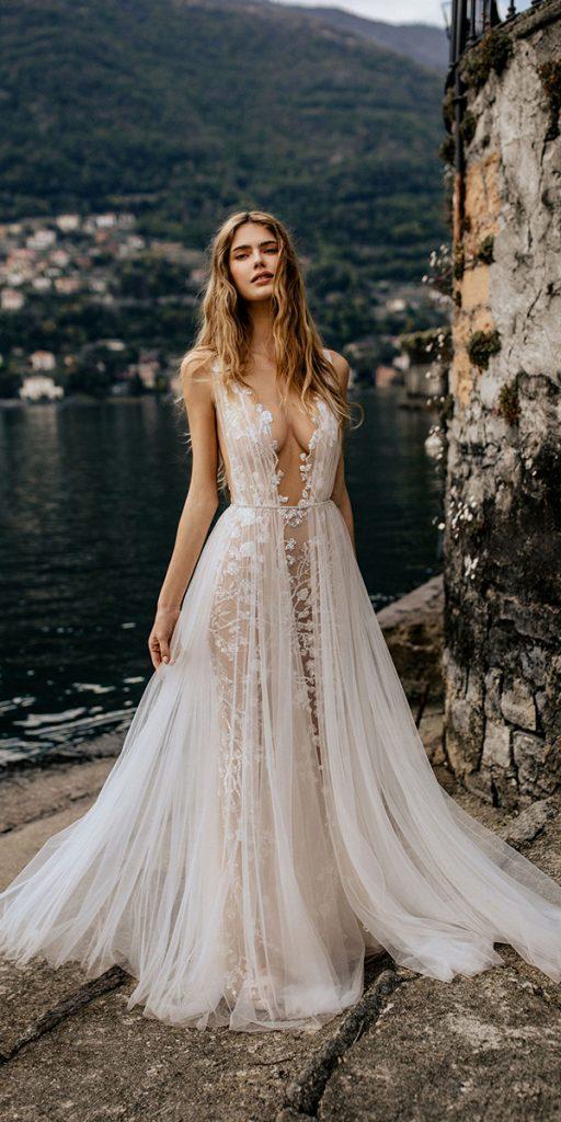 sexy flowy wedding dress