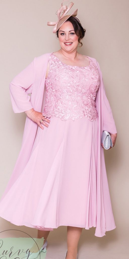 mother of the bride dresses with jackets pink lace curvychicbridal