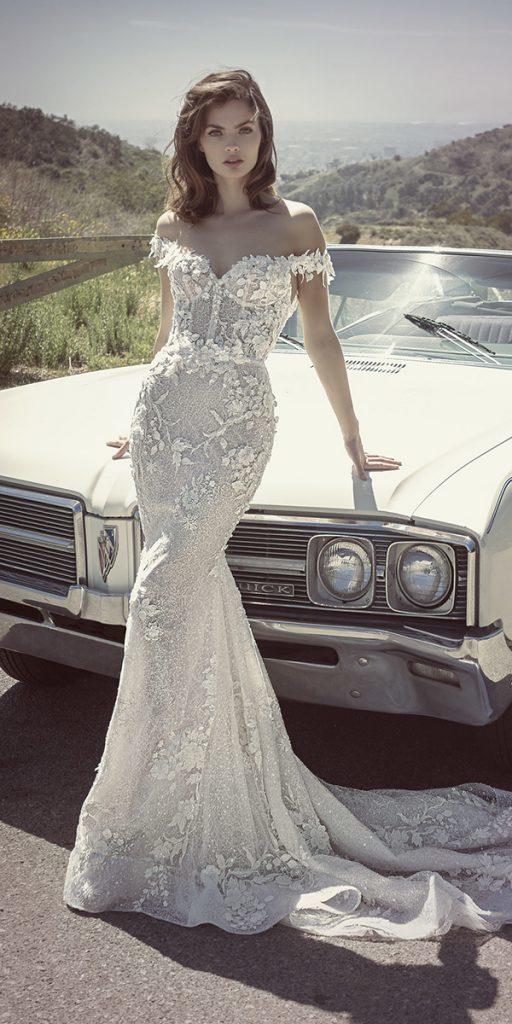 sweetheart mermaid wedding dresses floral appliques beach nettabenshabu