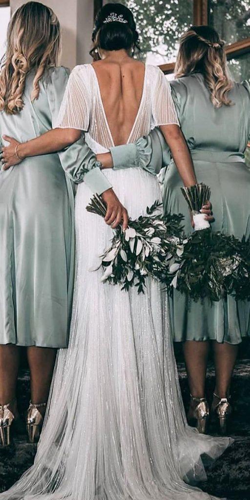 vintage wedding dresses 1920s v back with sleeves sequins elizajanehowell