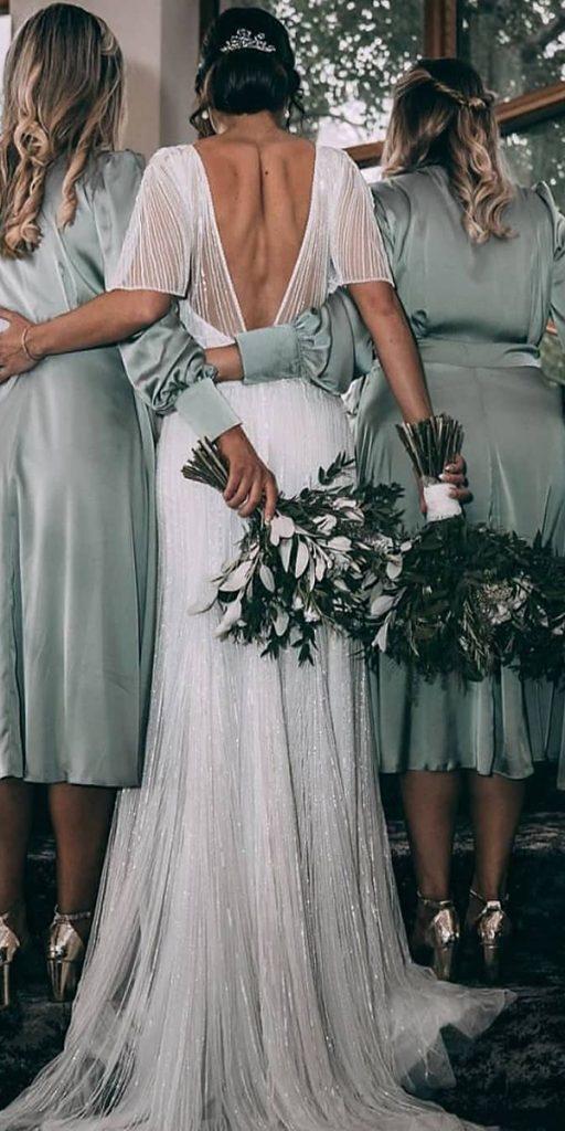 vintage wedding dresses sheath v back sequins elizajanehowell