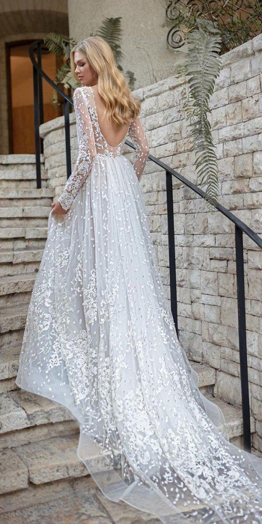 beach destination wedding dresses a line opwn back with illusion long sleeves julie vino