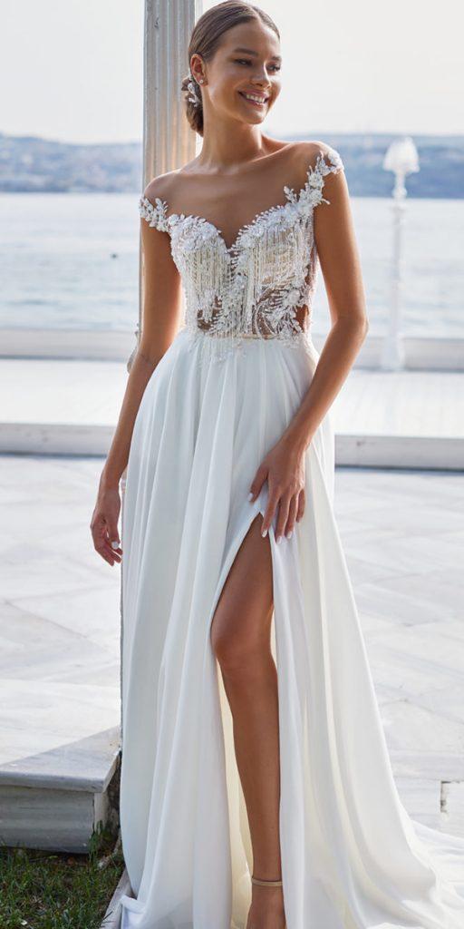 beach wedding dresses a line sweetheart neckline sexy milla nova