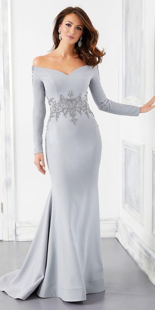 best mother of the bride dresses sheath off the shoulder with sleeves morilee