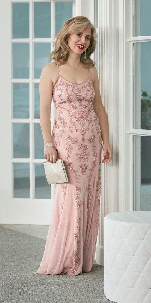 best mother of the bride dresses sheath with spaghetti straps pink summer davids