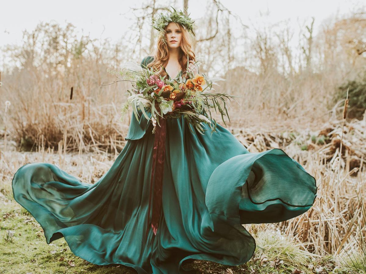 Green Wedding Dresses 9 Ideas For Non Traditional Bride