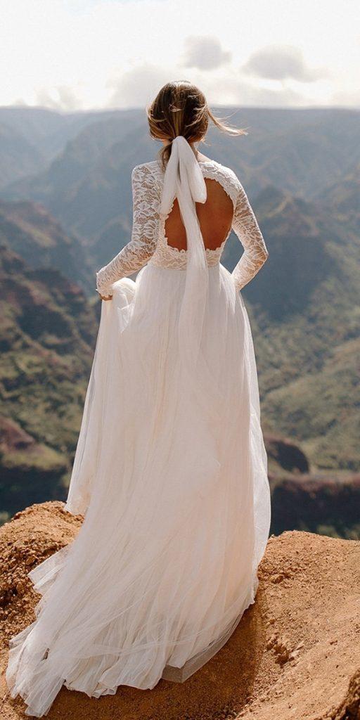  barnyard wedding dresses open back with long sleeves lace wearyourlovexo