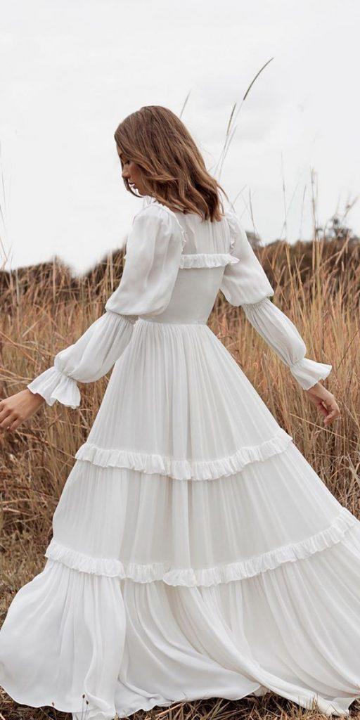 barnyard wedding dresses simple with long bohemian floravere