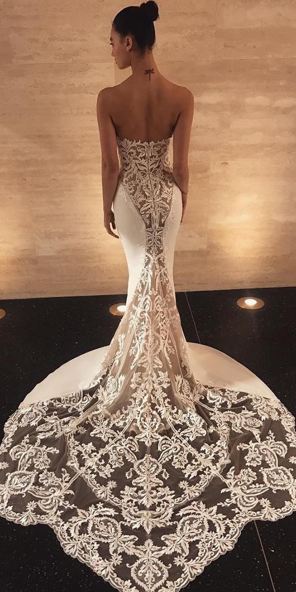 Satin Wedding Dress For Women Square Collar Neck Long Sleeves Simple Mermaid Bridal Gowns Sweep Train Vestidos De Novia