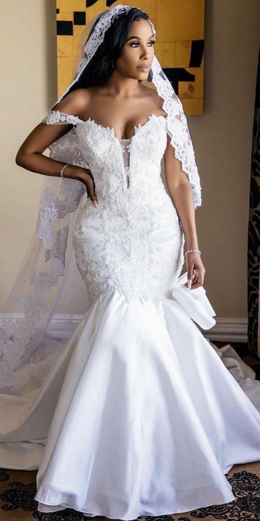 mermaid wedding dresses off the shoulder sweetheart neckline pninatornai_