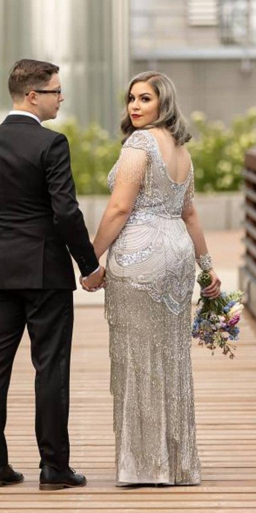 vintage wedding dresses 1920s sheath sequins gatsby elizajanehowell
