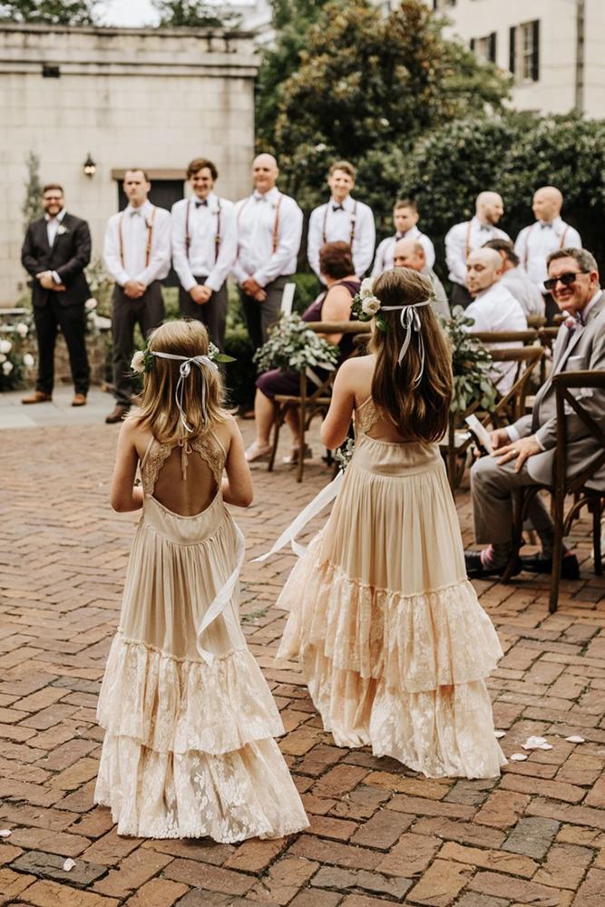 country flower girl dresses ivory lace boho photographybyv