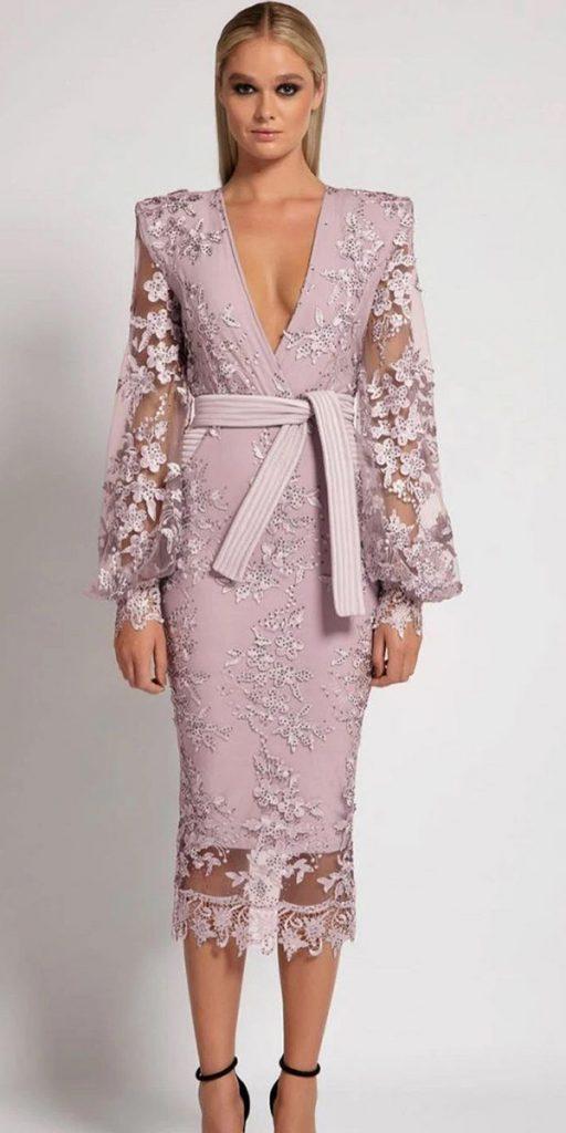 country mother of the bride dress with long sleeves lace whiterunway
