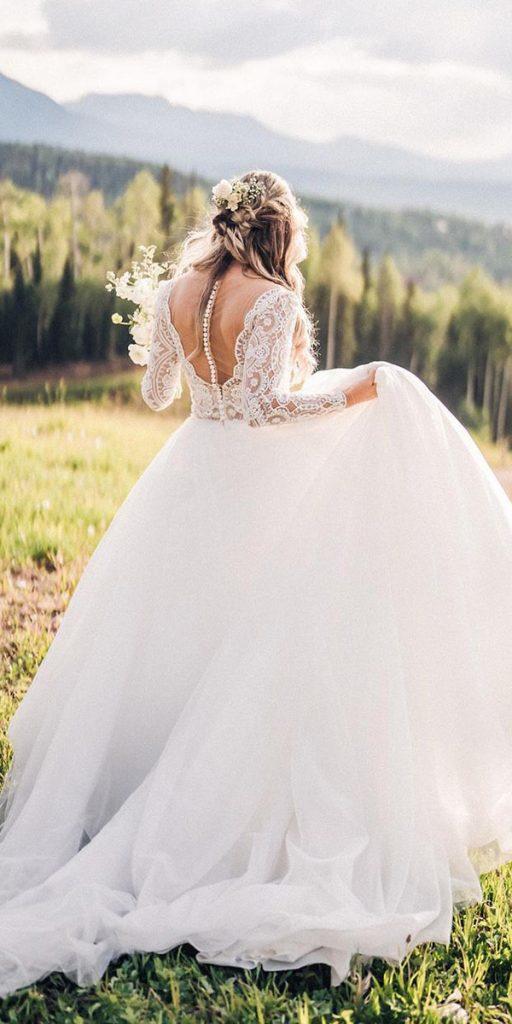 long sleeve wedding dresses ball gown lace country maggiesotterodesigns