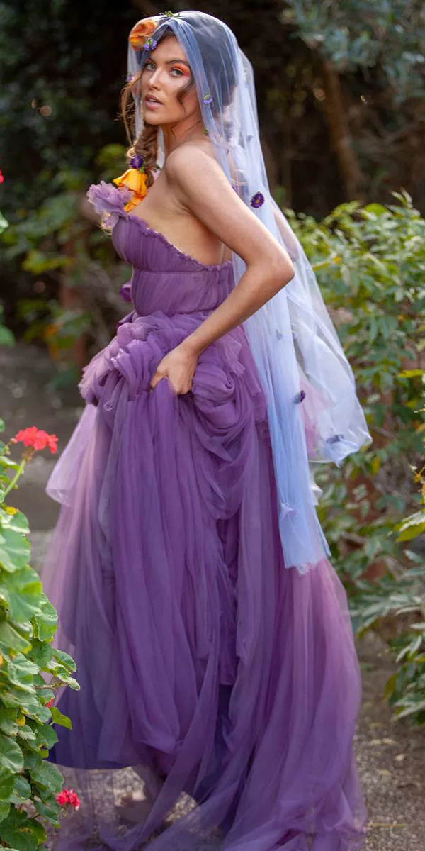 Purple Wedding Dresses: 12 Admirable Styles For Bride