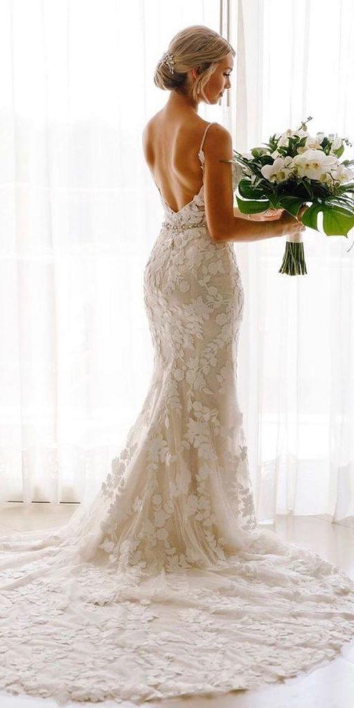 trumpet wedding dresses with spaghetti straps sexy enzoani