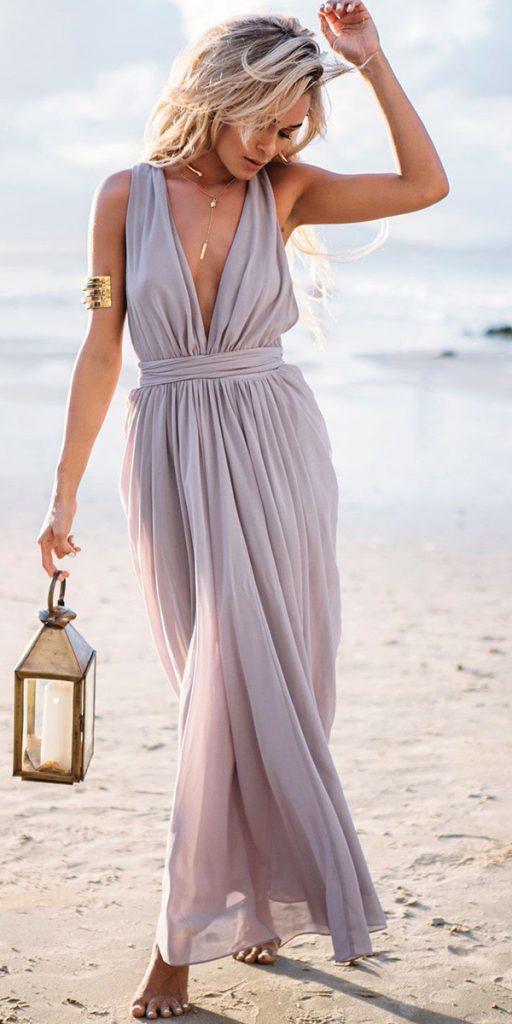  wedding guest designer dresses long simple v neckline beach casual grace loves lace