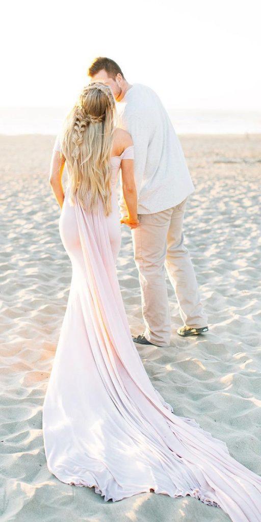 beach destination wedding dresses simple with train beach blush annaperevertaylo_
