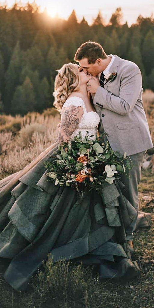 black wedding dresses ball gown tulle skirt white top martina liana