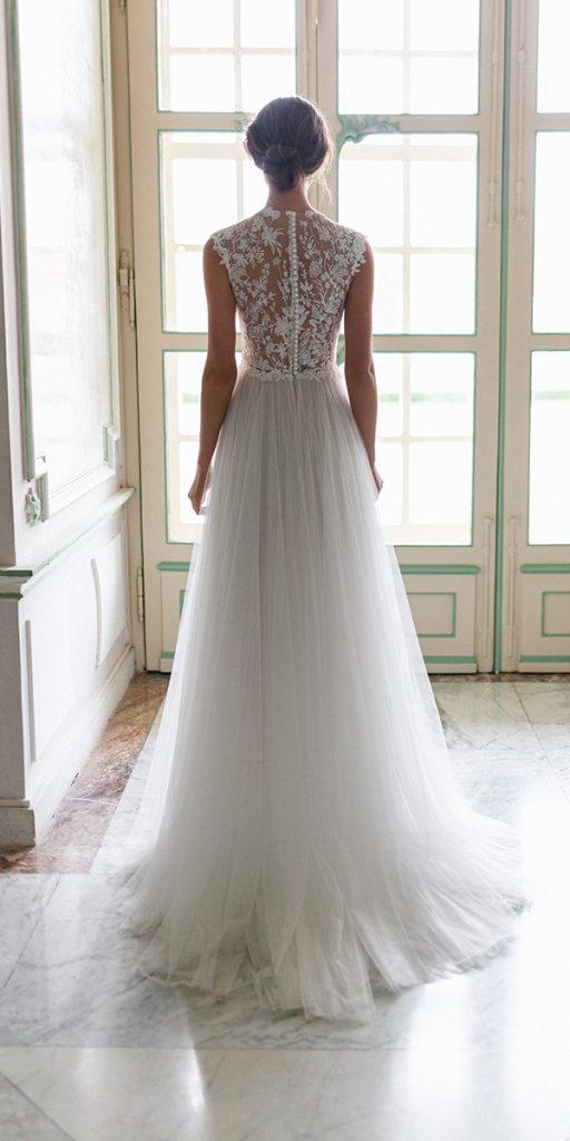lace boho wedding dresses a line rustic tulle skirt daalarna
