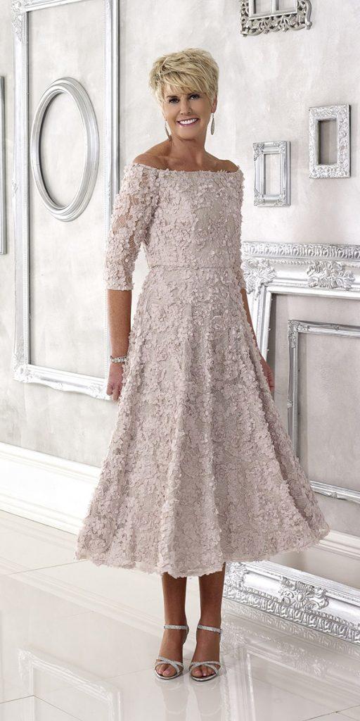 Mother Of The Bride 2024 Location Halie Augusta   Mother Of The Bride Dresses Tea Length Off The Shoulder With Sleeves Floral Appliques Dressini 512x1024 