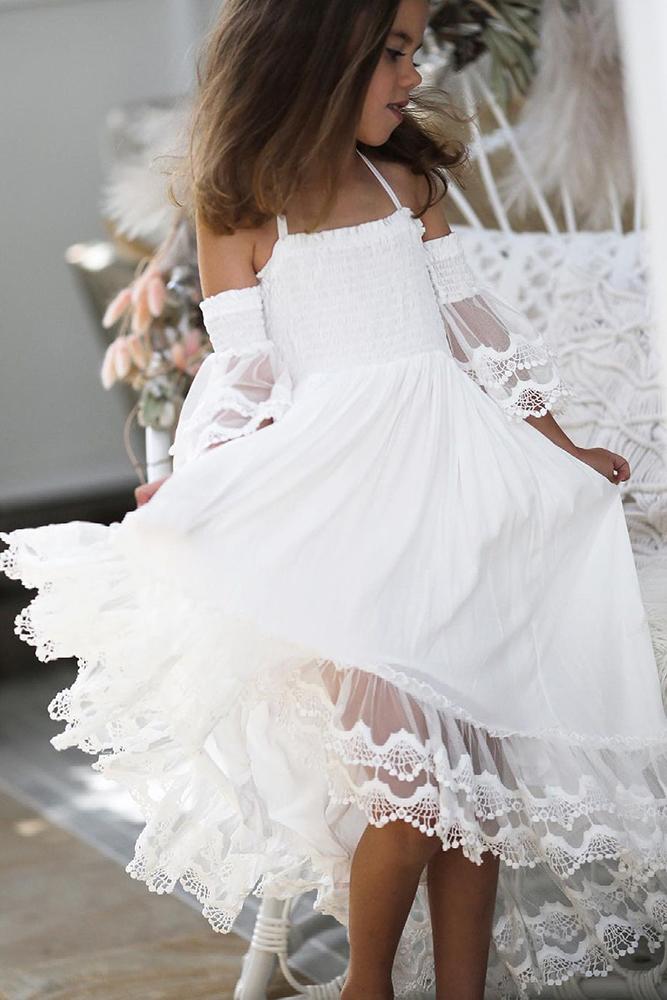 vintage flower girl dresses boho lace teaprincessaust