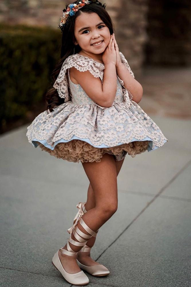 vintage flower girl dresses lace romantic rustic shop kaileep