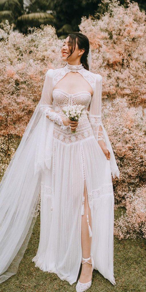 vintage lace wedding dresses boho rustic lior_charchy