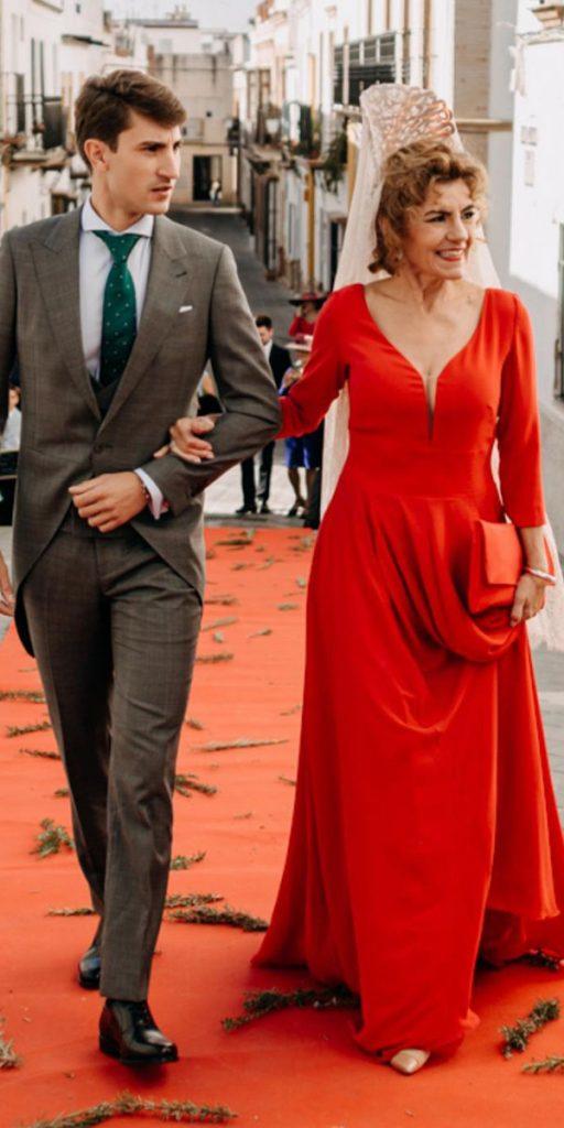 wedding outfits for mother of the groom red with long sleeves simple mjsuarez