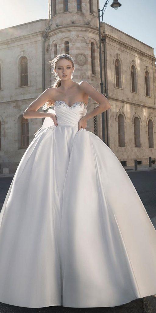 ball gown wedding dresses simple sweetheart strapless neckline pninatornai