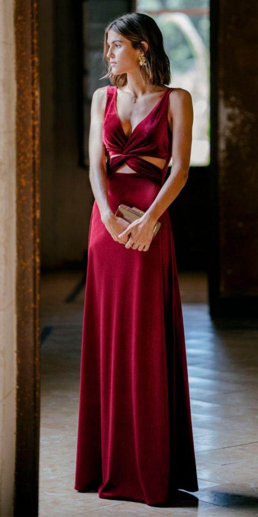 beach wedding guest dresses red long velvet maxi dress lacroixe