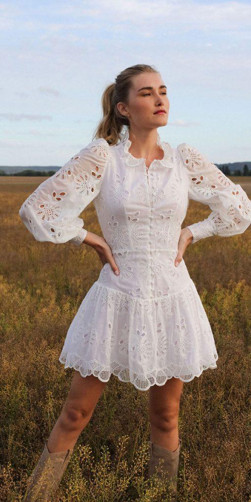 country wedding dresses short with sleeves rustic with boots marie laporte