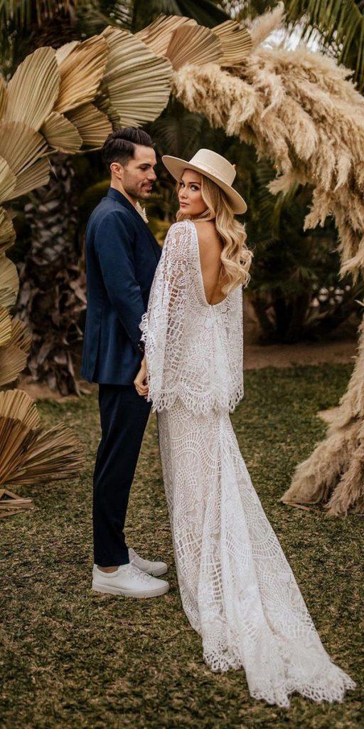 hawaiian wedding dresses bohemian lace low back chrisandruth