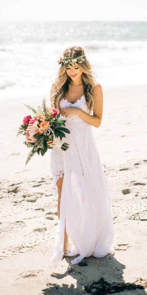 hawaiian wedding dresses with spaghetti straps lace beach lulus