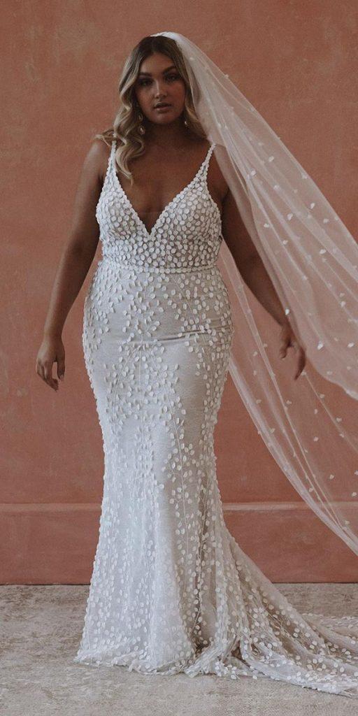 plus size wedding dresses mermaid with spaghetti straps beach sexy madewithlove