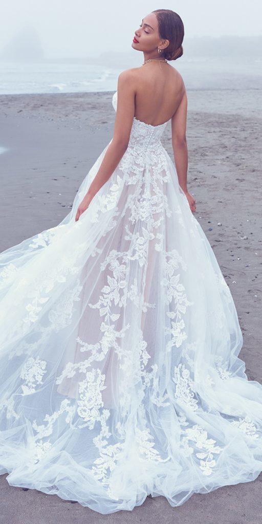 summer wedding dresses low back lace a line beach maggiesottero