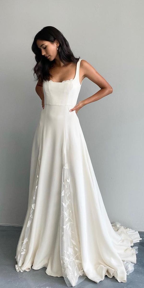 top wedding dresses a line simple with lace romantic alexandragrecco
