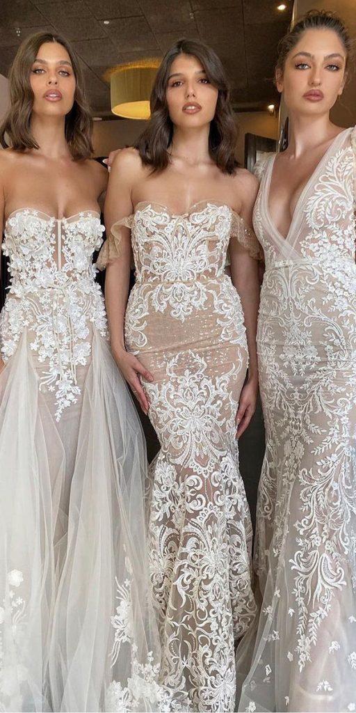 unique lace wedding dresses sexy beach flowy berta